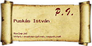 Puskás István névjegykártya