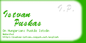 istvan puskas business card